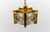 Metal Iridescent Glass Ceiling Lamp, Germany, 1960s For Sale - Image 7 of 13