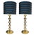 Metal Murano Glass Disc Lamps with Striped Shade, 1960s, Set of 2 For Sale - Image 7 of 7