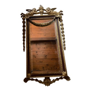 1990 Carvers Guild Large Hand Carved Ornate Gilded Mahogany Mirror For Sale