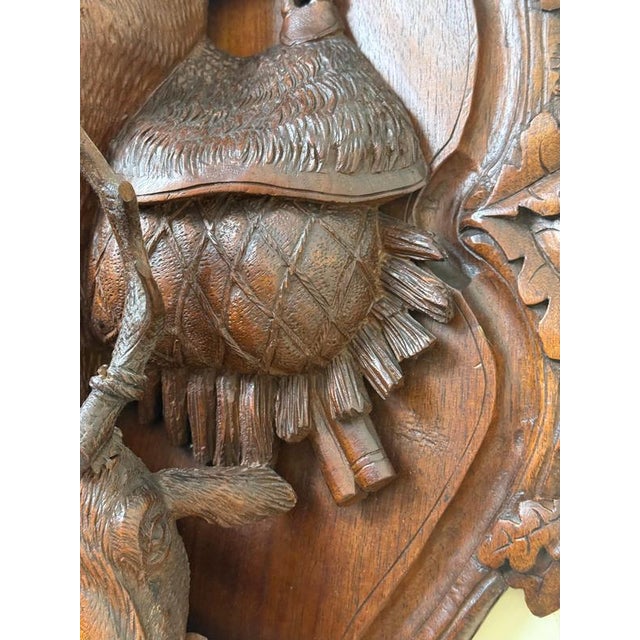 Black Forest Hunting Plaque attributed to Johann Flück, 1880 For Sale - Image 14 of 18