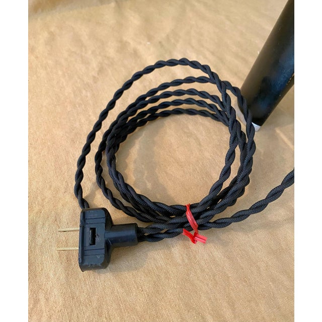 Wood Lamp With Black and Aluminum Base 1950 For Sale - Image 7 of 7