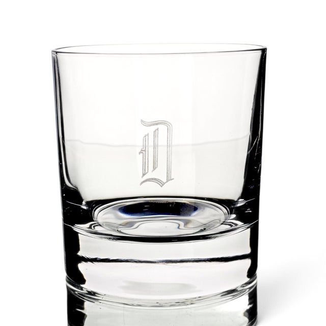 Late 20th Century Late 20th Century Nachtmann German Lead Crystal D Monogram Whiskey Tumblers - Set of 4 For Sale - Image 5 of 12