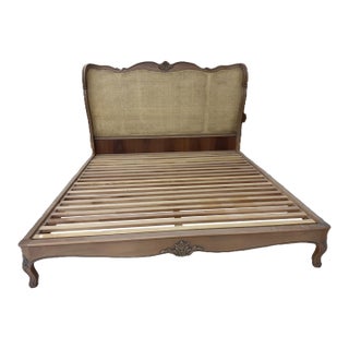 The Willow & Oak French Provincial Scalloped Cane Bed Frame King For Sale