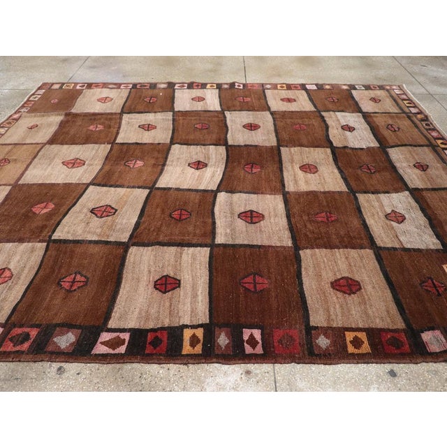 Galerie Shabab Collection Mid-20th Century Turkish Tribal Room Size Carpet For Sale - Image 4 of 8