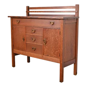 Gustav Stickley Mission Oak Arts & Crafts Sideboard, Circa 1900