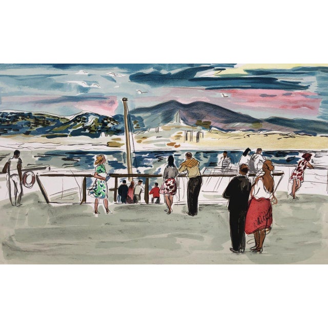 Modern Yves Brayer, The Cornice, Original Signed Lithograph For Sale - Image 3 of 8