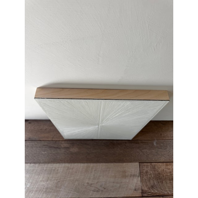 Minimalist White Oil Painting on Board For Sale - Image 4 of 10