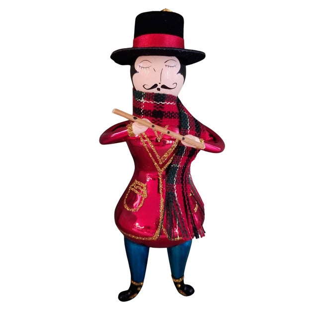 Artisan Crafted Blown Glass Female Jester With Crown Christmas Ornament For Sale - Image 9 of 9