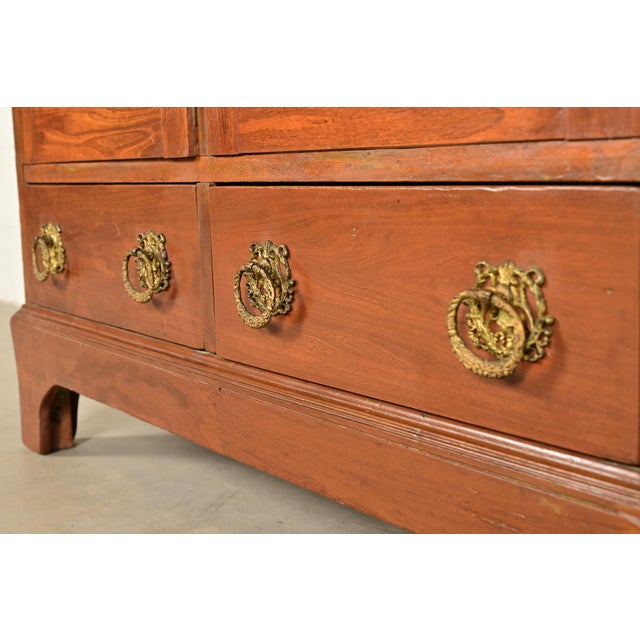 Brown Antique Victorian Carved Walnut Bookcase, Circa 1890s For Sale - Image 8 of 13