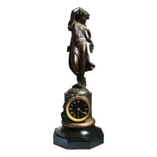 Late 19th Century French Figurative Mantel Clock from Blot et Drouard, 1890s For Sale