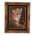 Vintage Wildlife Oil Painting on Canvas "Leopard Cub" Signed Framed For Sale