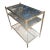 Vintage Brass and Lucite Glass 3 Shelf Table, in Manner of Charles Hollis-Jones For Sale