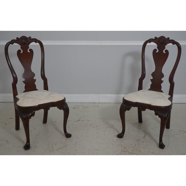 Set of 8 Stickley Colonial Williamsburg Mahogany Dining Room Chairs For Sale - Image 12 of 18
