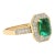 Natural Emerald 0.79cts & Diamond 0.93cts Ring in 18k Gold For Sale