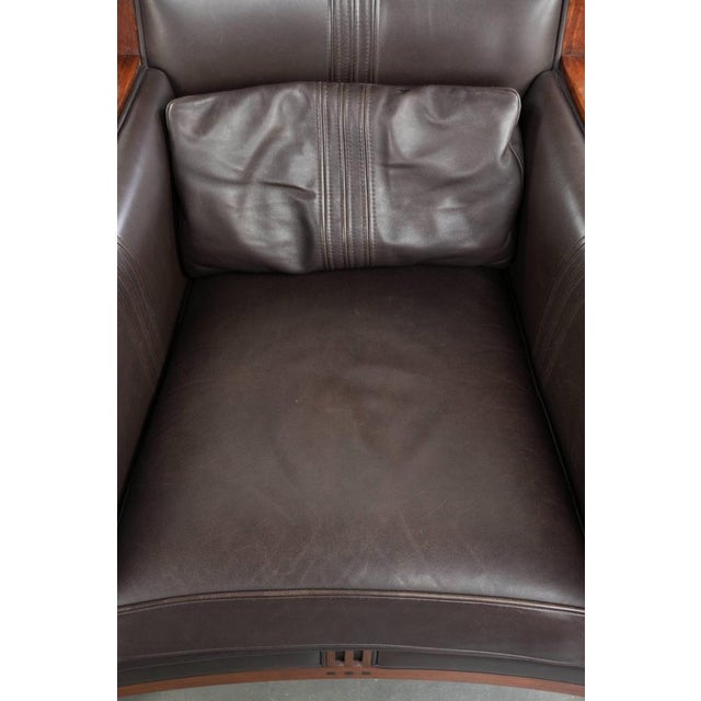 Art Deco Armchair from the Decoforma Series with Dark Brown Cowhide Leather Upholstery by Schuitema For Sale - Image 6 of 13