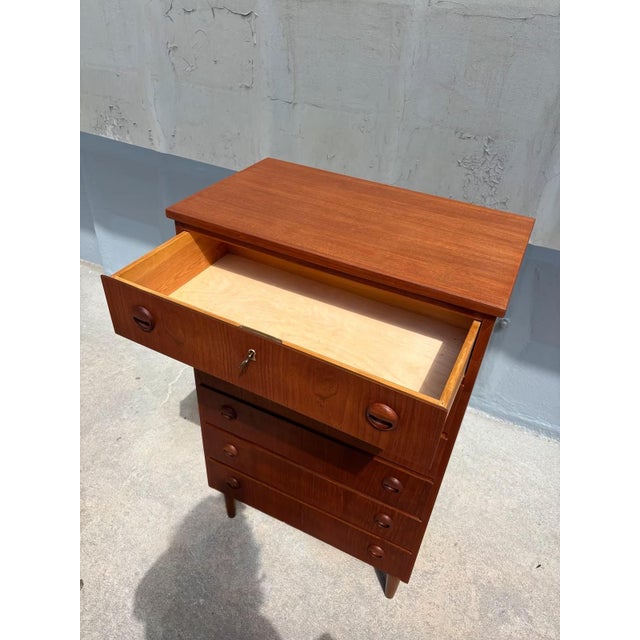 Wood Mid-Century Teak Highboard by FDB Møbler, 1960s For Sale - Image 7 of 9