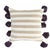 Beige & Eggplant Pompom Pillow Cover For Sale
