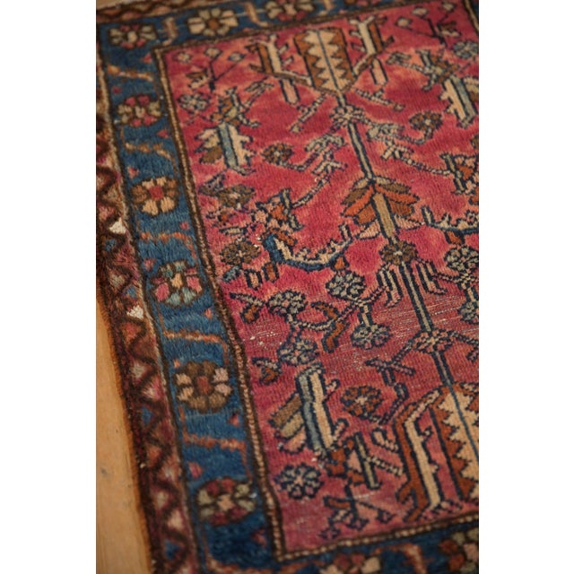Raspberry Red Vintage Lilihan Square Rug Mat - 1'11" x 2'6" For Sale - Image 8 of 10