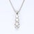Contemporary 18k White Gold Three-Stone Diamond Pendant on Chain For Sale - Image 3 of 4