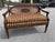 An elegant, Regency style vintage caned settee bench with luxurious stripped silk cushion. Bench can be used with or...