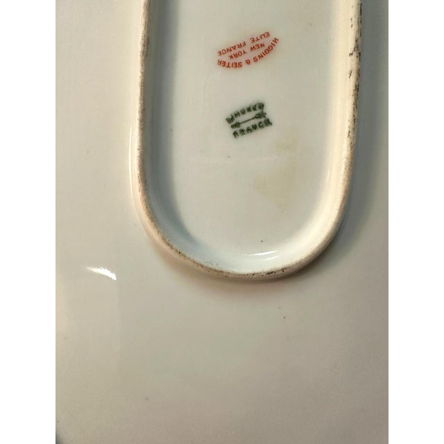 French Porcelain Serving Platter, Higgins & Seiter (Retailer), 16", Ca 1900 For Sale - Image 9 of 12