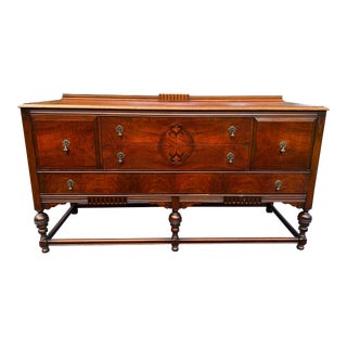 Jacobean Style Buffet Credenza For Sale