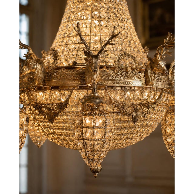 1980 French Artisan Louis XVI Silver Bronze Chandelier For Sale - Image 12 of 17