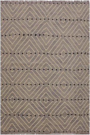 Boho Chic Kilim Hand-Woven Wool Rug- 5'1 X 6'7