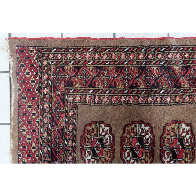 1920s, Antique Uzbek Bukhara Handmade Rug 2.7' X 4' For Sale - Image 10 of 11