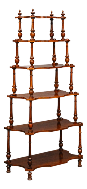 Gründerzeit Era Tiered Shelf in Walnut, Late 19th Century