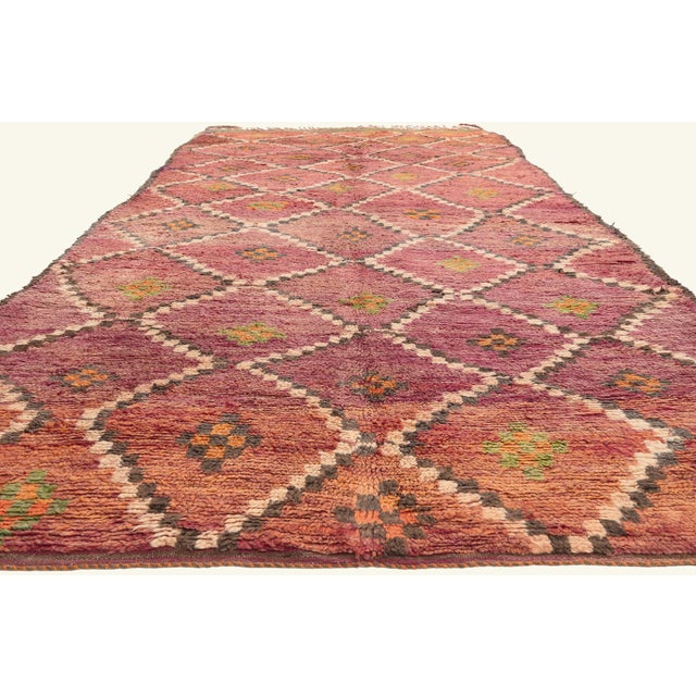 Tribal Vintage Boujad Moroccan Rug, 06'04 X 15'00 For Sale - Image 3 of 10