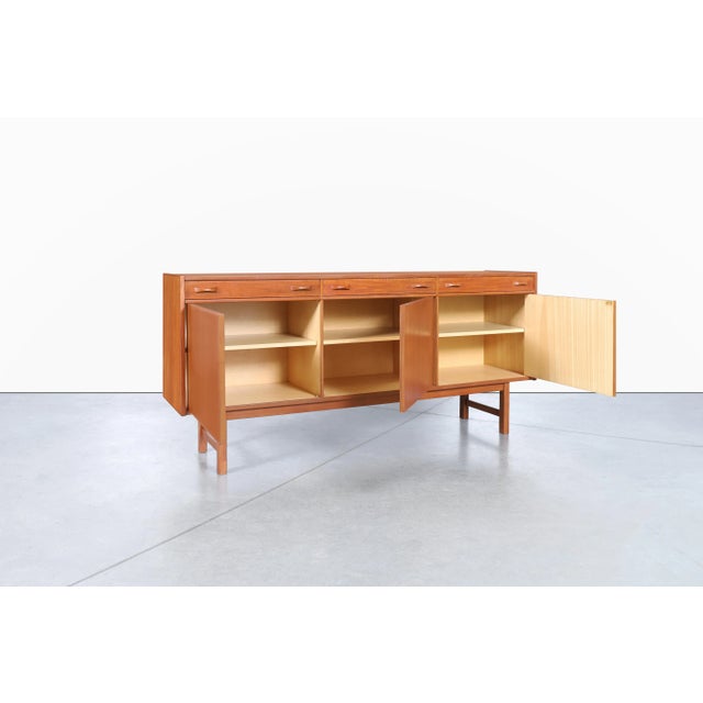 Wood Scandinavian Modern Teak Credenza by Tage Olofsson for Ulferts Mobler, 1960s For Sale - Image 7 of 12