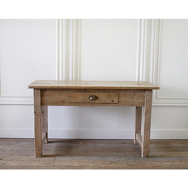 19th Century Rustic Pine Console Table With Drawer Chairish