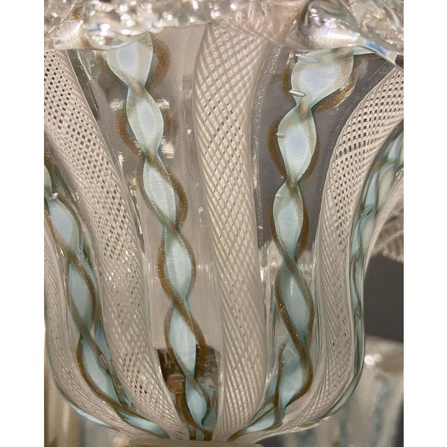 Venetian Murano Art Glass Chandelier from Venini For Sale - Image 6 of 12