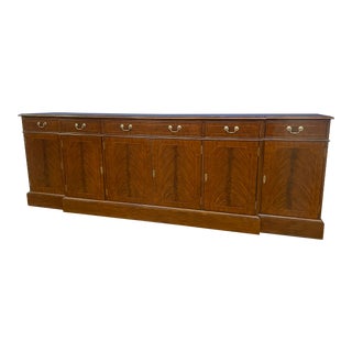 Large Traditional Mahogany Six Door Mahogany Buffet/Credenza by Leighton Hall For Sale