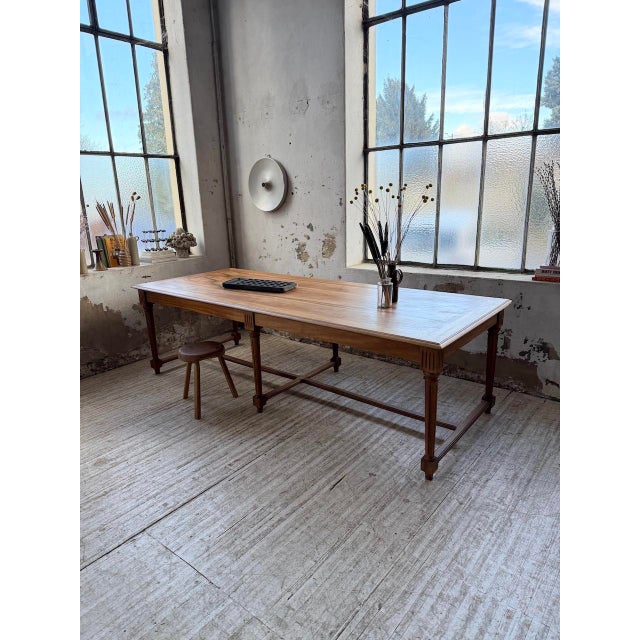 Walnut Farmhouse Conference Table, 1950s For Sale - Image 17 of 18