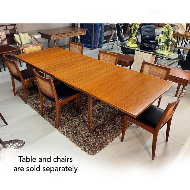Chestnut Danish Modern Teak Expanding Rectangle Dining Table Vintage 1960s For Sale - Image 8 of 17