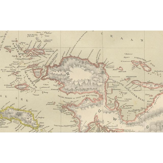Paper Antique Dutch Colonial Map of the Moluccas and New Guinea by Dornseiffen, 1884 For Sale - Image 7 of 9