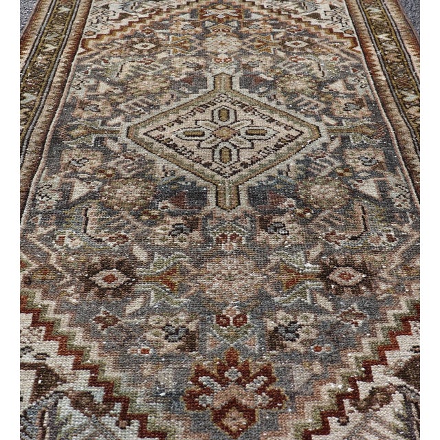 Textile Antique Persian Malayer Rug With Central Medallion 2'5 X 3'11 For Sale - Image 7 of 10