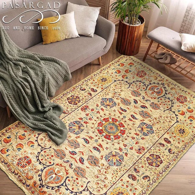 Suzani Collection Handmade Area Rug For Sale - Image 4 of 4