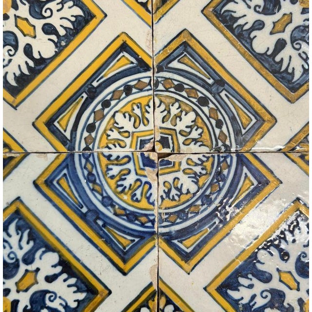 Baroque 17th Century Portuguese Tiles, Set of 4 For Sale - Image 3 of 6