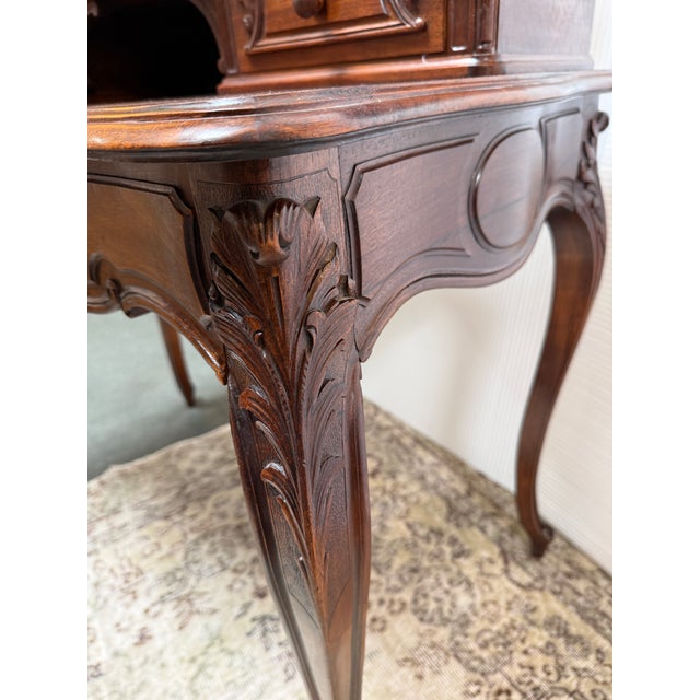 Wood French Louis XV Style Vanity With Tilt Mirror, Vintage For Sale - Image 7 of 12