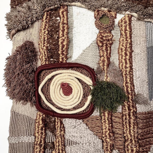 Vintage Handmade Wool Tapestry, 1970s For Sale - Image 4 of 7