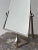 1960s Vintage Modernist Vanity Mirror With Angular Brushed Steel Frame and Trumpeted Base, Circa 1950s-60s For Sale - Image 5 of 13