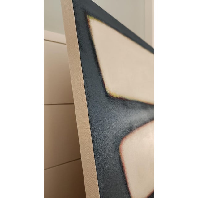 Painting # 290800 by Van Bankston is a composition of organic shapes of a beige color that tend to project and recede from...