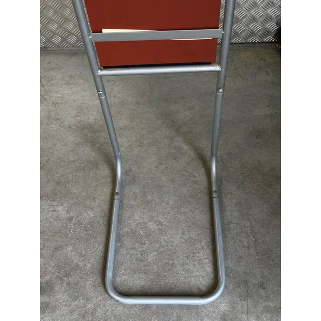Silver Modernist Cheval Mirror in Grey Tubular Metal, 1970s For Sale - Image 8 of 18