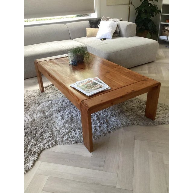 Large Pine Coffee Table, France, 1970s For Sale - Image 4 of 8