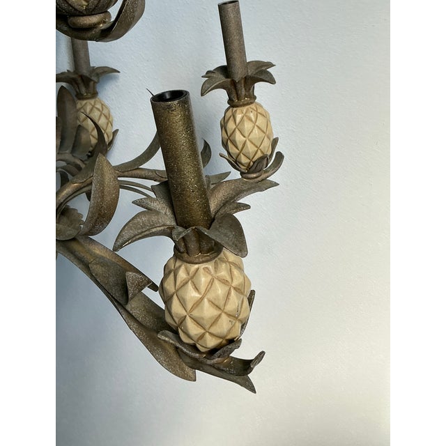 Vintage Boho Pineapple Chandelier For Sale - Image 9 of 12