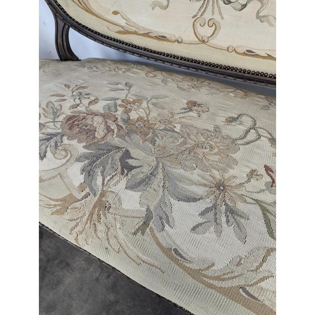 Louis XVI Style Sofa, Armchairs and Chairs in Aubusson Tapestry, Set of 5 For Sale - Image 6 of 18