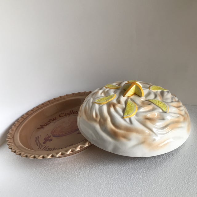 Vintage Ceramic Lemon Meringue Pie Container Chairish